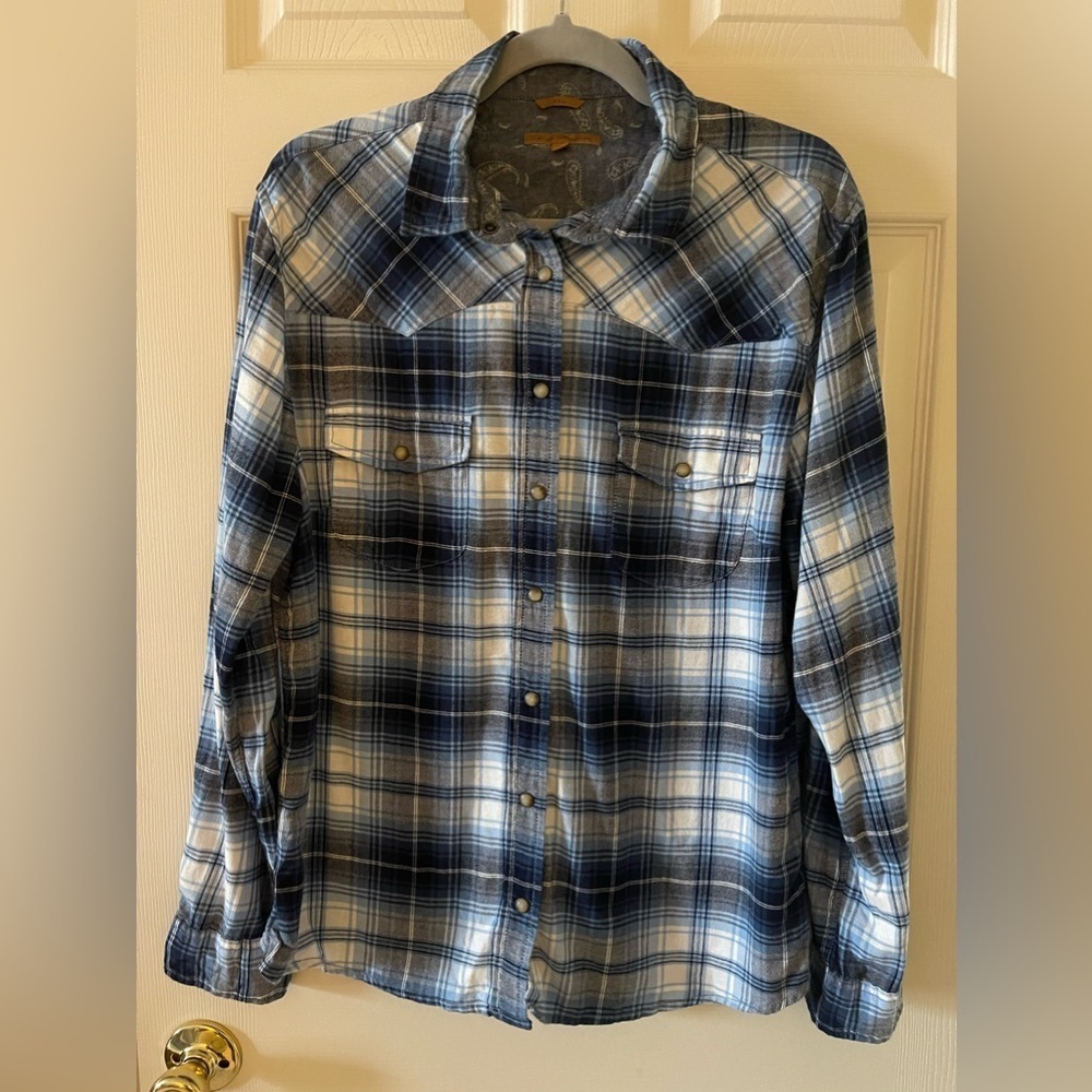 Jachs Girlfriend snap button shirt • women’s large - Picture 1 of 9
